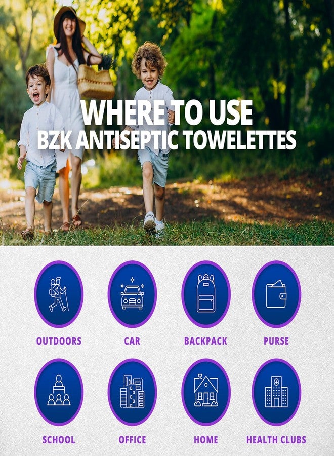 ميدكا مناديل معقمة لليدين - (عبوة من 100) مسحات كلوريد البنزالكونيوم، عبوات فردية للاستخدام مرة واحدة من MEDca - Image 2